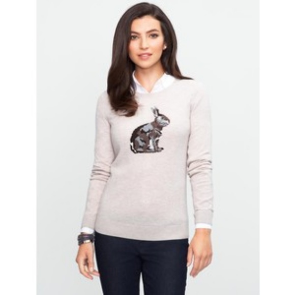 Talbots Cozy Bunny Sweater - Picture 2 of 7